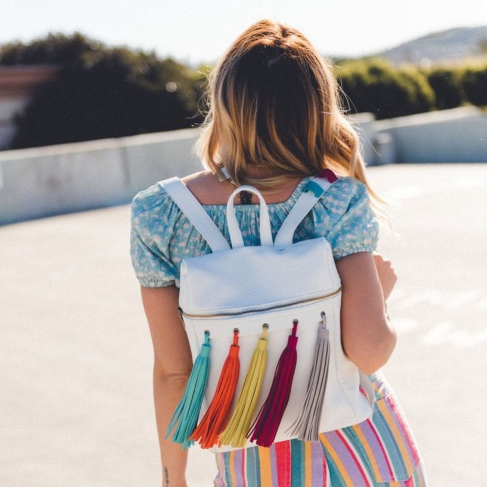 Multicolor Tassel Women's Backpack - image 4